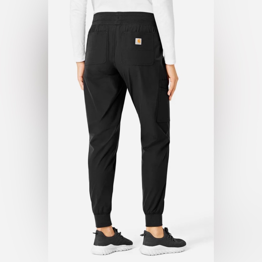 Carhartt Force women’s Black Cargo pocket scrub jogger pants. Size Large. - Picture 2 of 7
